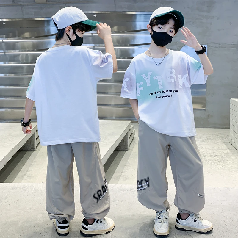 童装男童夏装短袖套装2025新款中大童男孩夏季休闲帅气儿童衣服潮