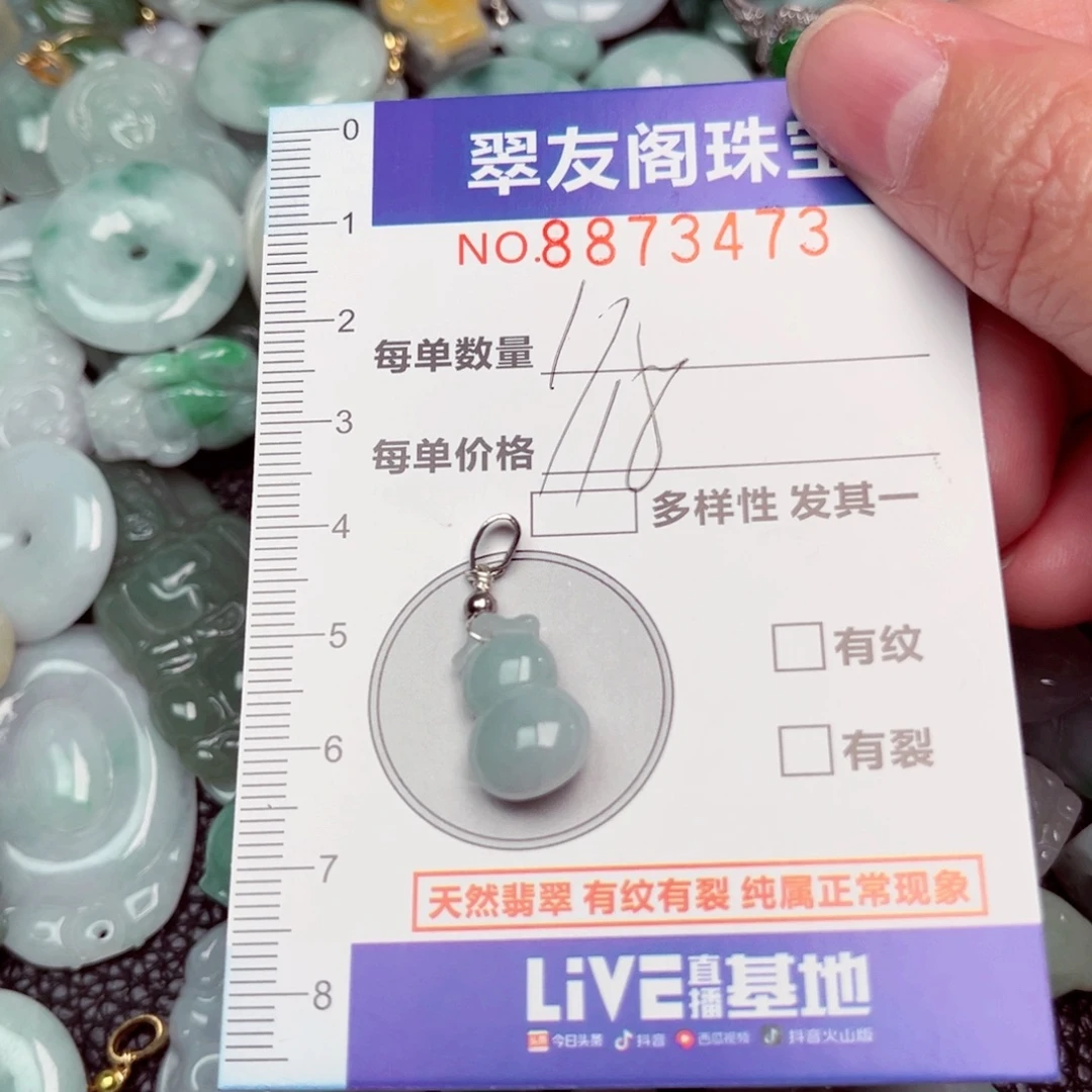 翡翠未镶嵌吊坠(赠链)