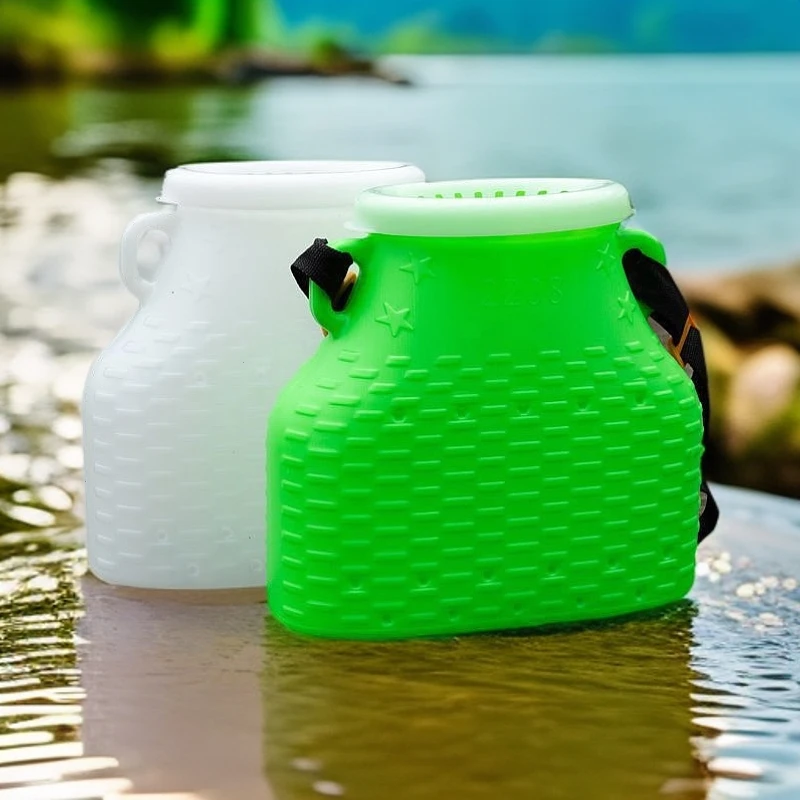 户外塑料鱼篓子加厚塑胶装鱼篓抓黄鳝泥鳅鱼桶路亚溪流摸鱼虾背篓