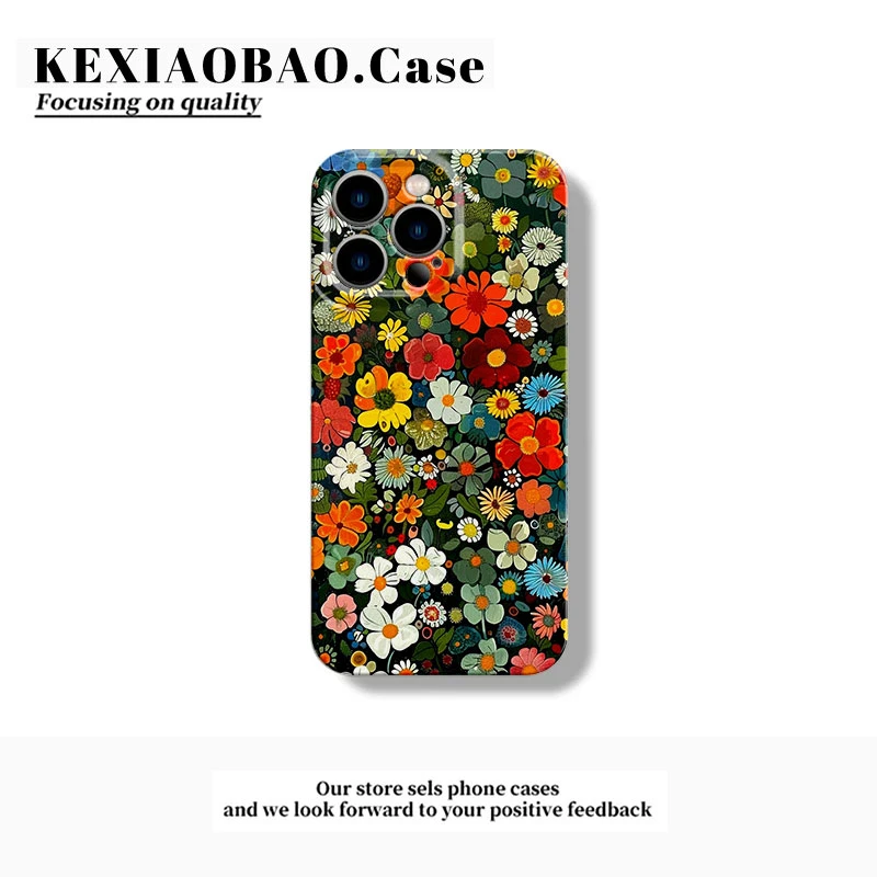 夏日花花适用苹果16promax手机壳小米华为菲林手机vivo/oppo硬/软