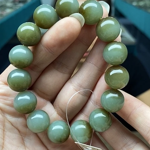 和田玉未镶嵌手链114