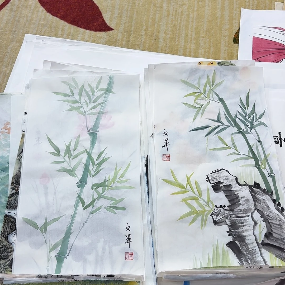 国画四尺四开两张哈哈