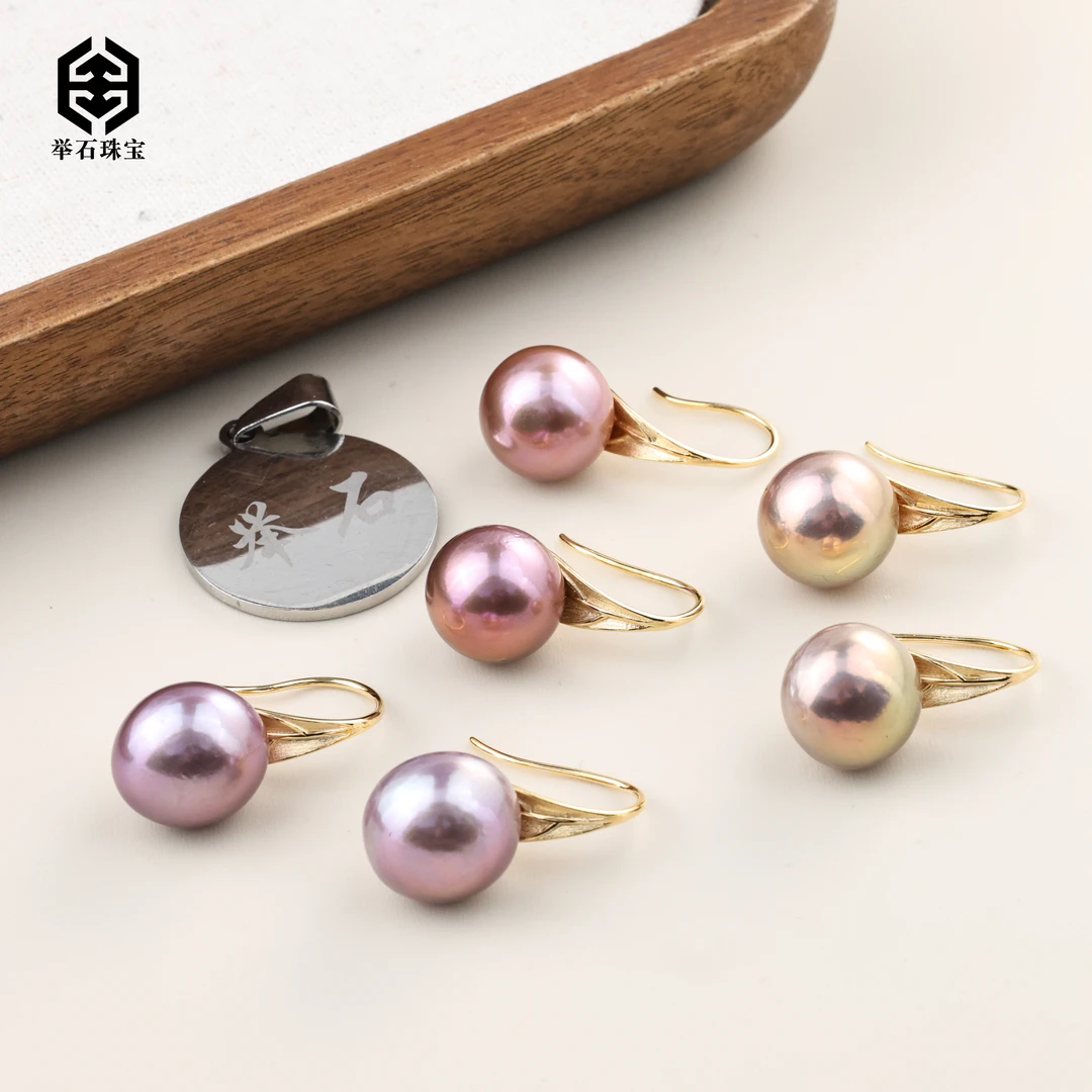 【举石珠宝】淡水珍珠有核925银耳饰(一对/多样性发)SC-1207-251