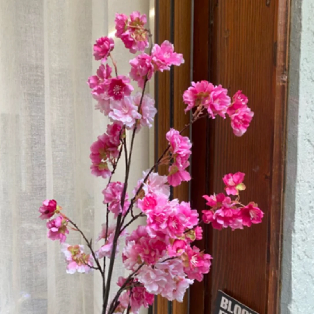 高品质新中式长枝桃花真花落地装饰花艺摆设樱花