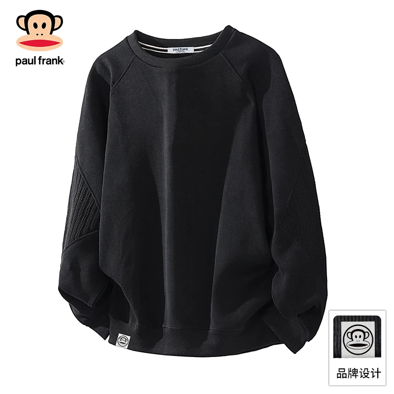PaulFrank/大嘴猴圆领宽松长袖卫衣男2025秋季设计感休闲内搭上衣