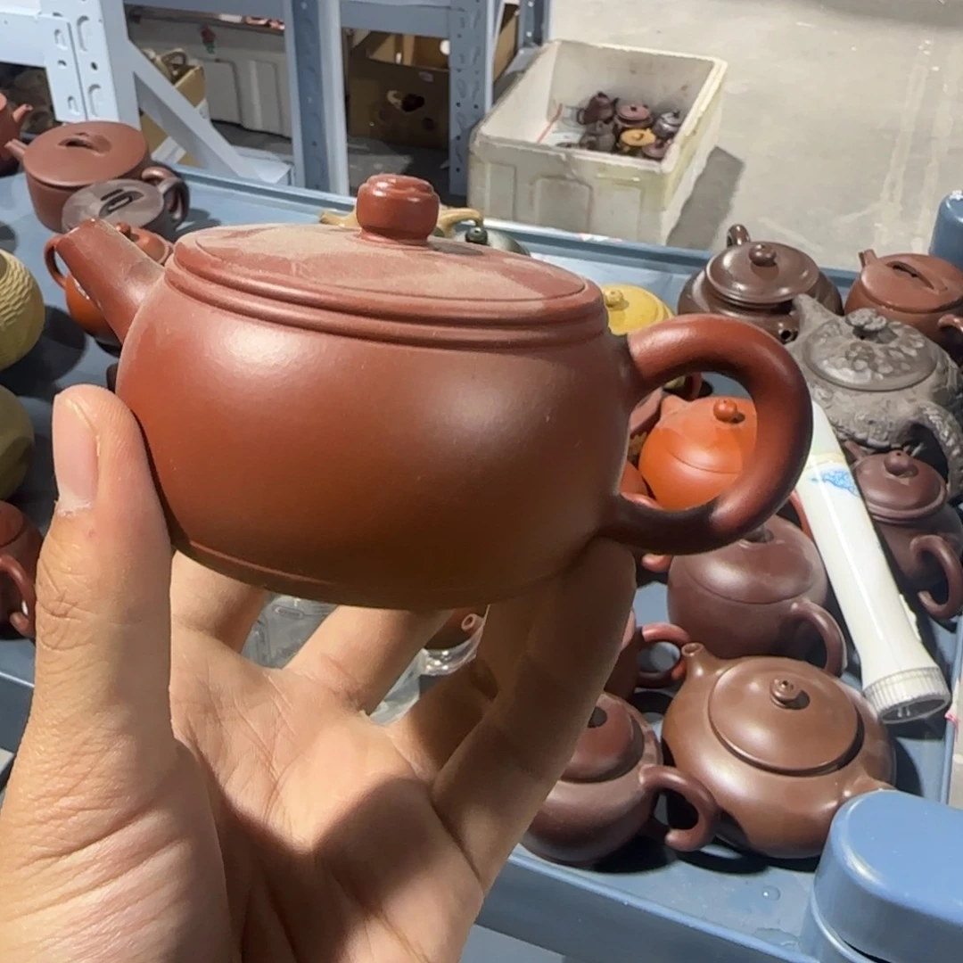 紫砂茶壶朱泥井栏