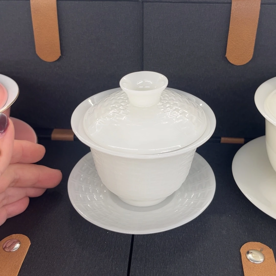 陶景德陶瓷盖碗茶具