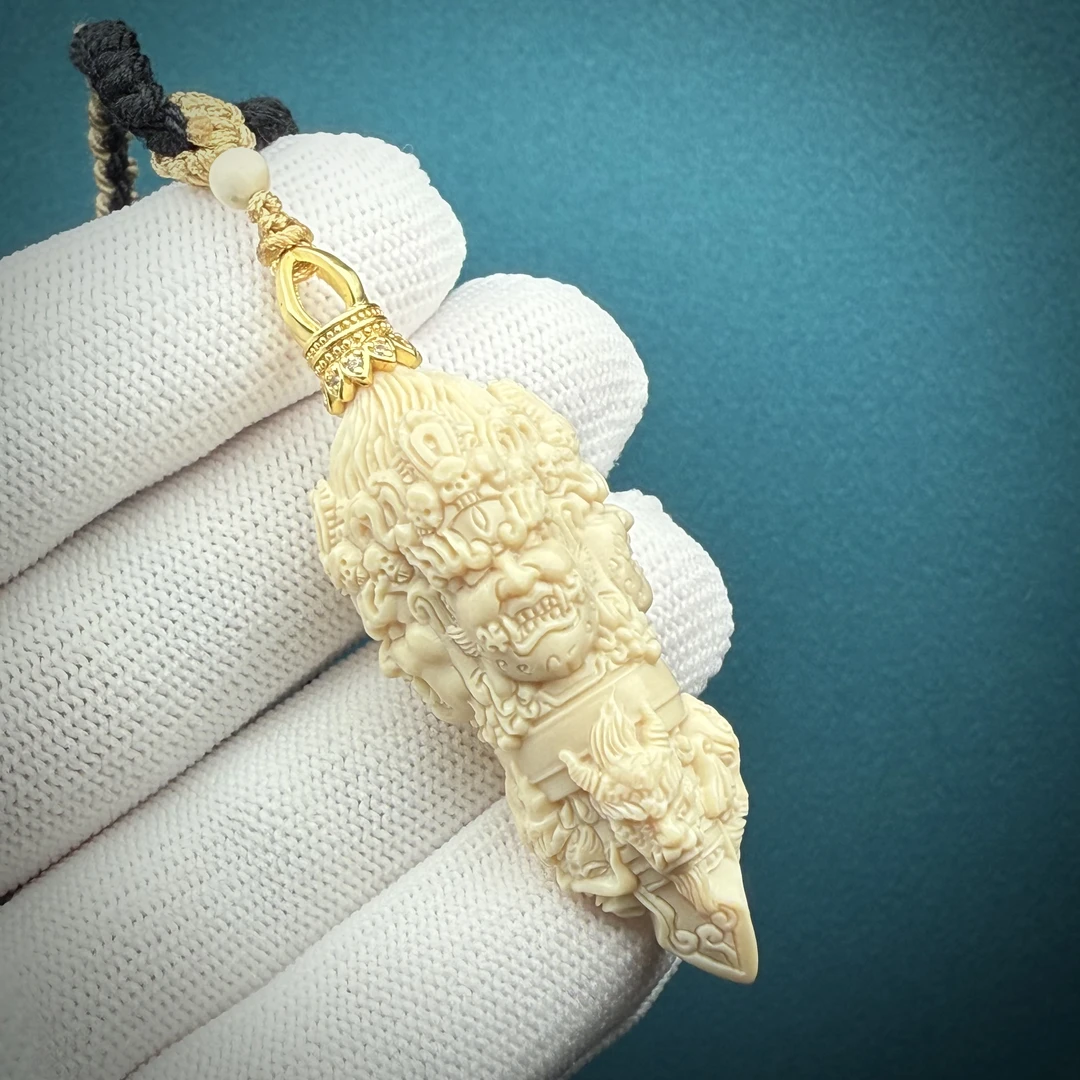 H90-73天然猛犸牙 金刚杵 约20*49mm支持鉴定假一罚四