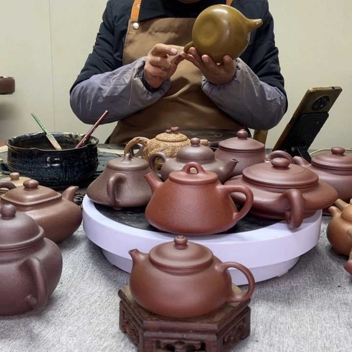 紫泥茶壶中槽清寒江130C半手工