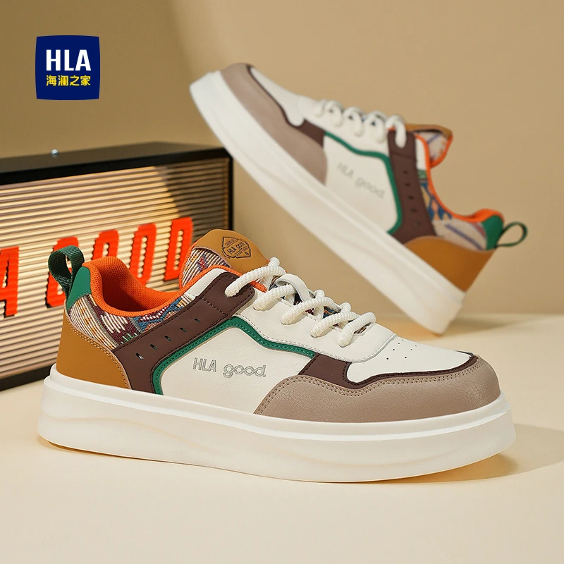 海澜之家男鞋冬季加绒保暖棉鞋小白板鞋时尚百搭休闲皮面运动潮鞋