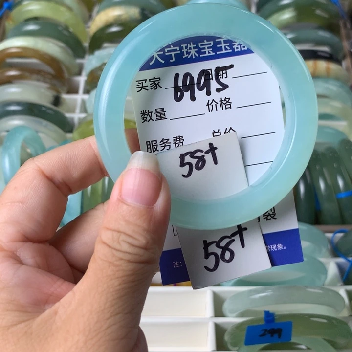 未镶嵌蛇纹石玉手镯6995