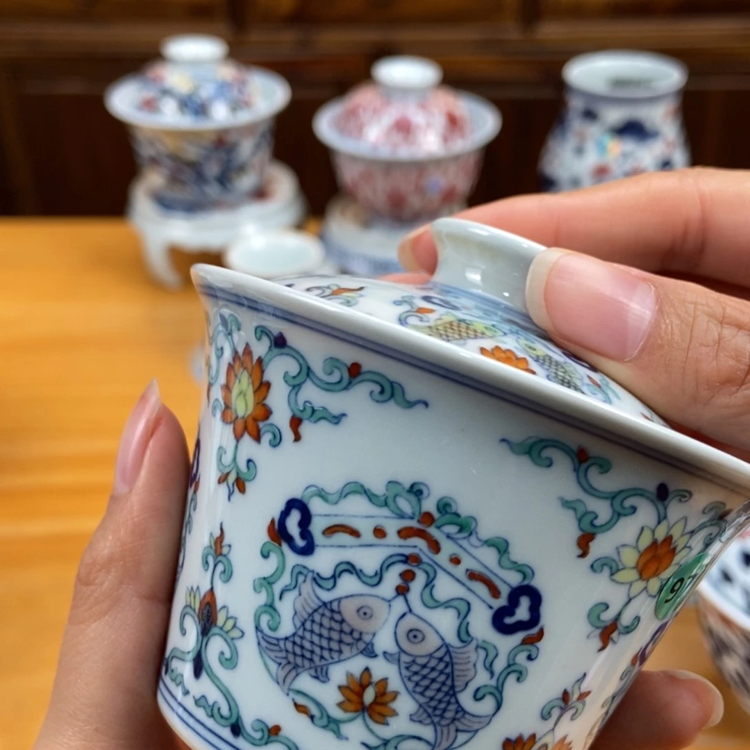 手绘现代茶具非古董