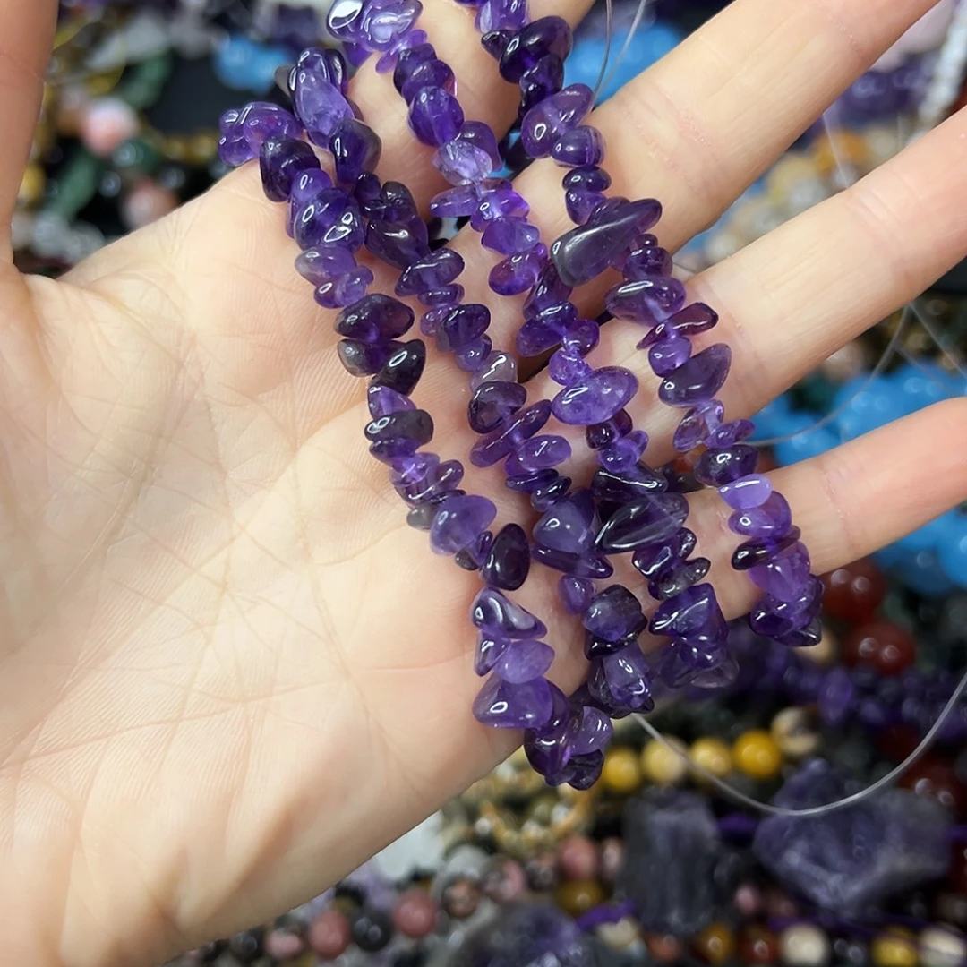 玛瑙/玉髓合金珠宝半成品紫水晶碎石4圈