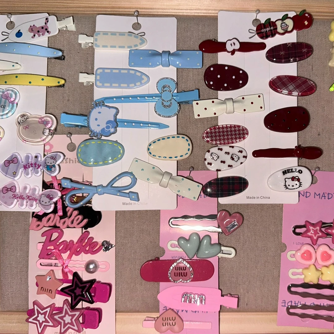 【主播代拆 对对碰】手工可爱甜美发卡发饰少女一字夹侧边夹