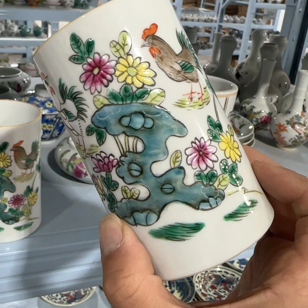 瓷片摆件手绘瓷器全部处理