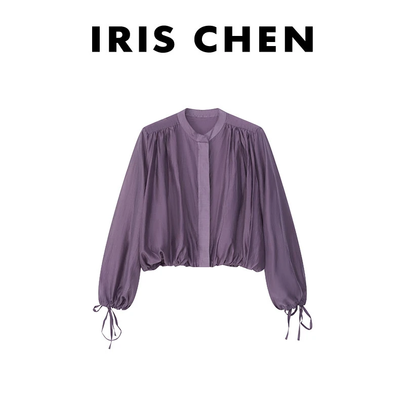 IRIS CHEN 紫罗兰 2025春夏款100天丝设计感欧若风雪纺衫25SY057