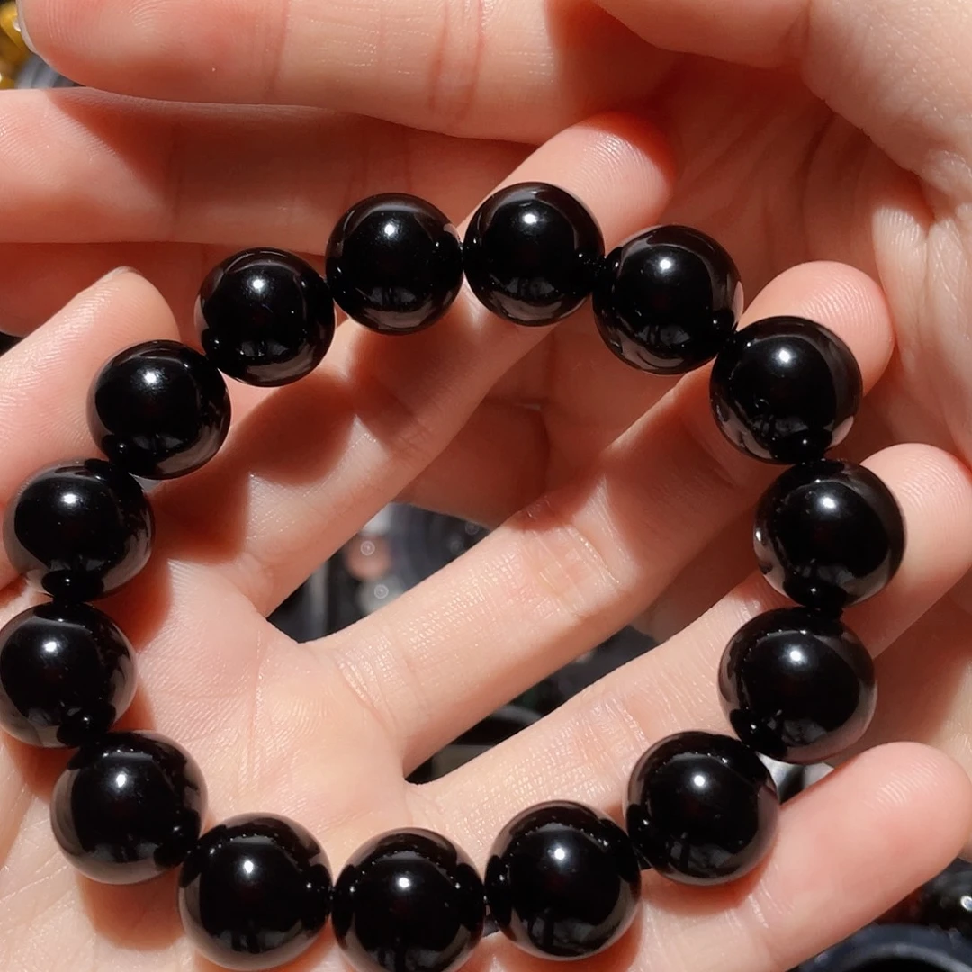 黑曜岩手链未镶嵌甜***儿