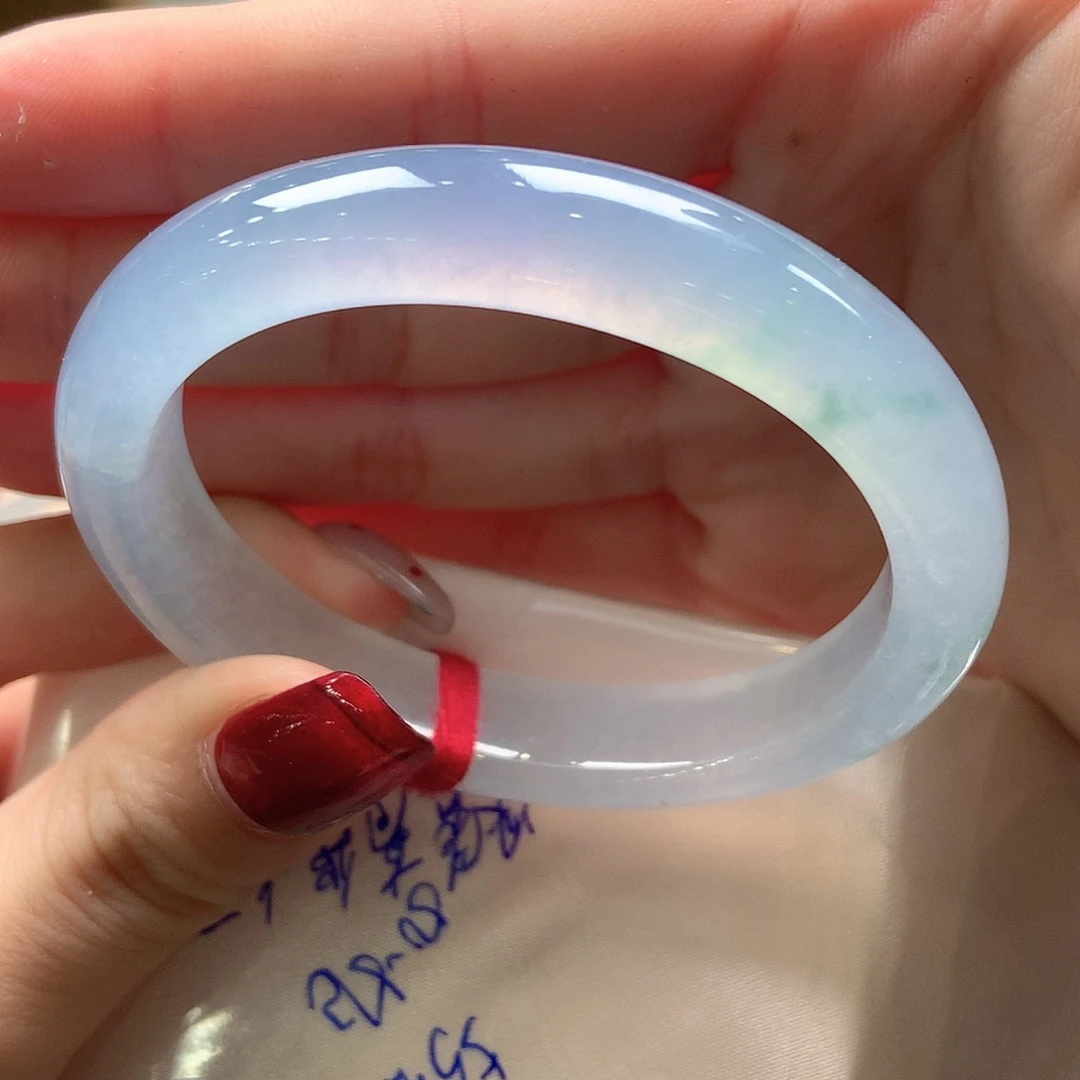 乔****翡翠未镶嵌手镯53贵妃冰春彩梦幻紫分单1