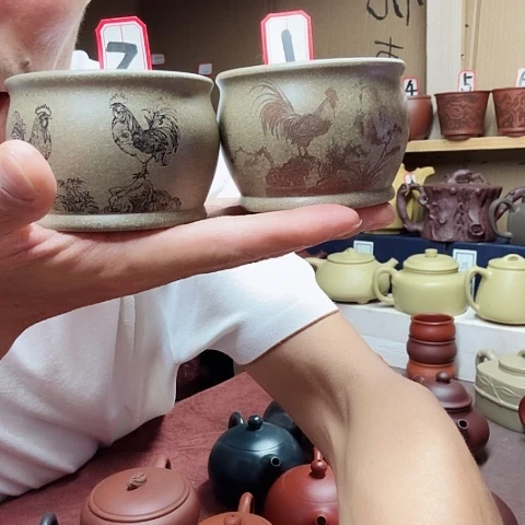 茶壶紫砂风***草宜兴紫砂原矿青灰泥