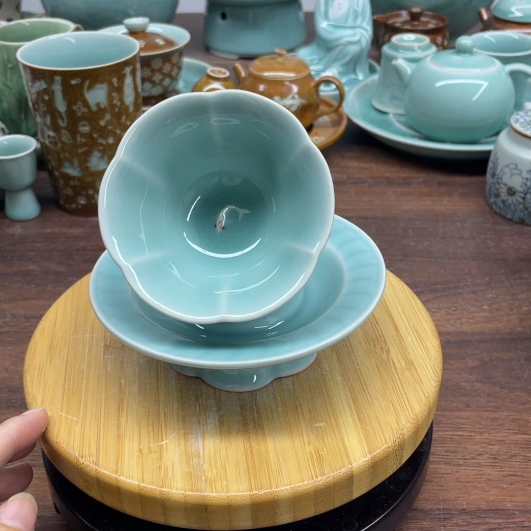 特价福利青瓷青瓷一杯一垫