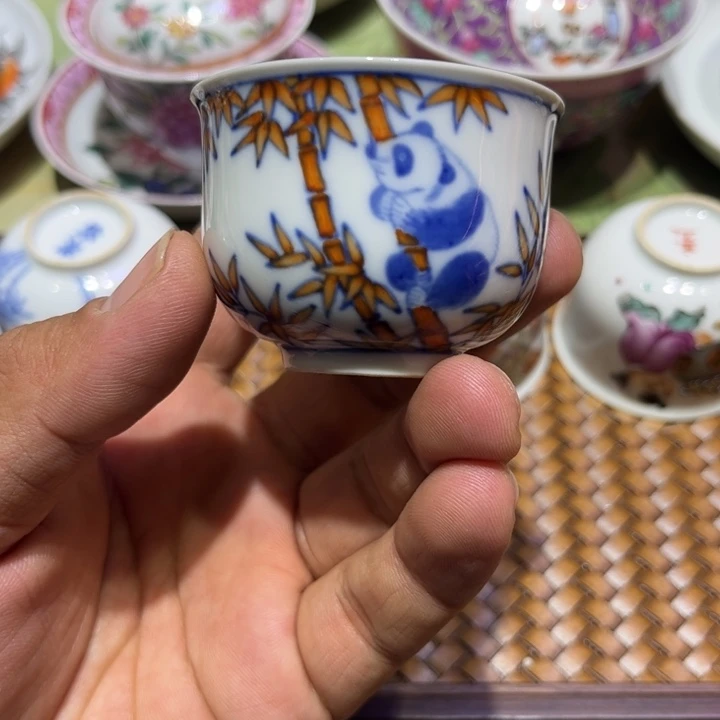 纯手绘精品盖碗杯