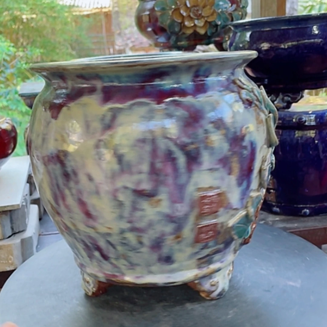 【闪购商品】中*中国风柴烧花盆