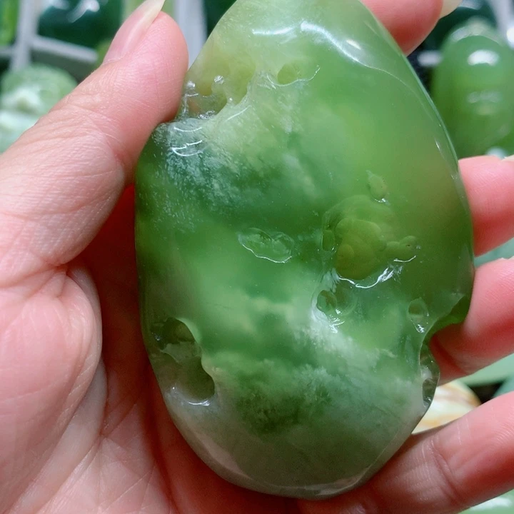 蛇纹石玉未镶嵌手把件