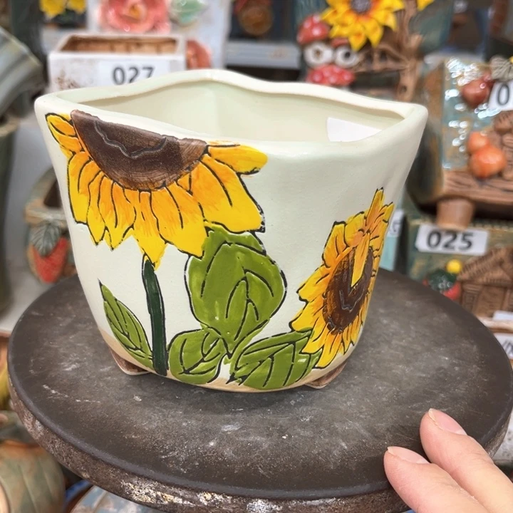 紫砂花盆粗陶材质多肉花盆