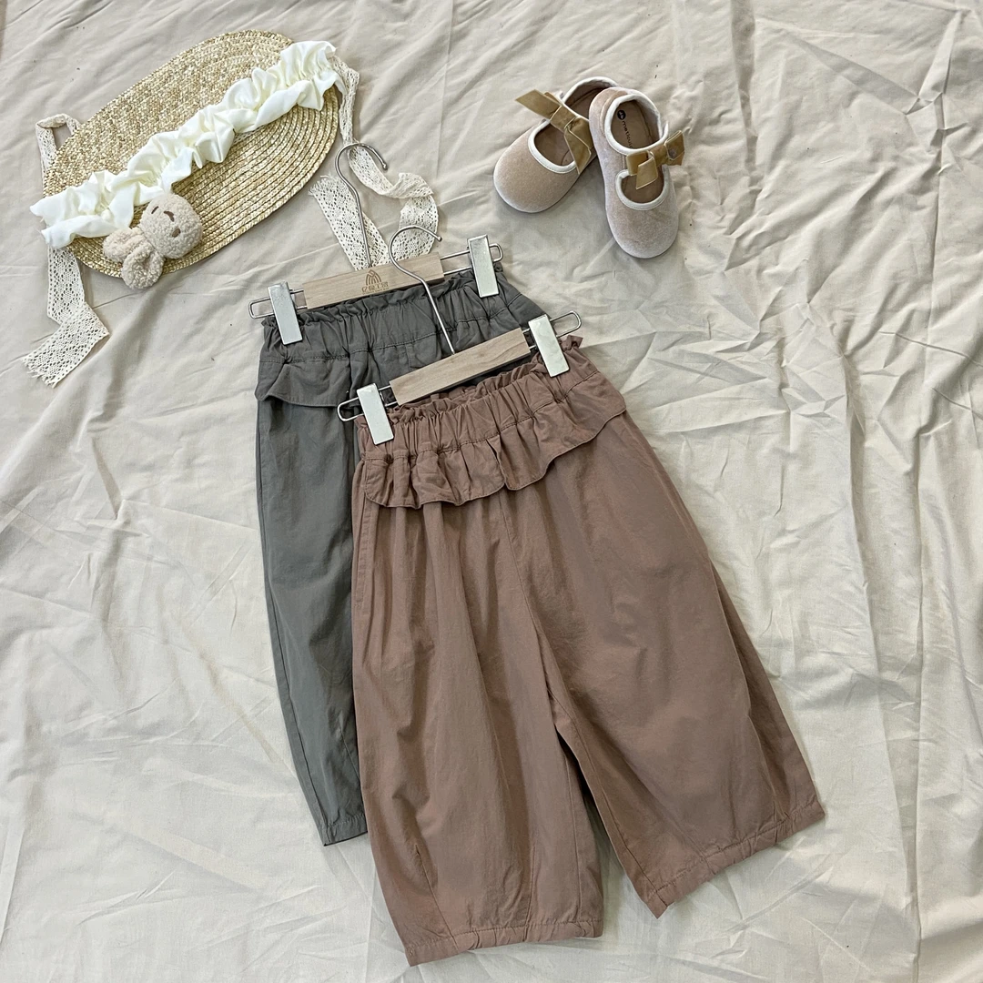 夏款新款女童纯棉中裤宽松儿童时尚夏装休闲百搭裤子夏季韩版