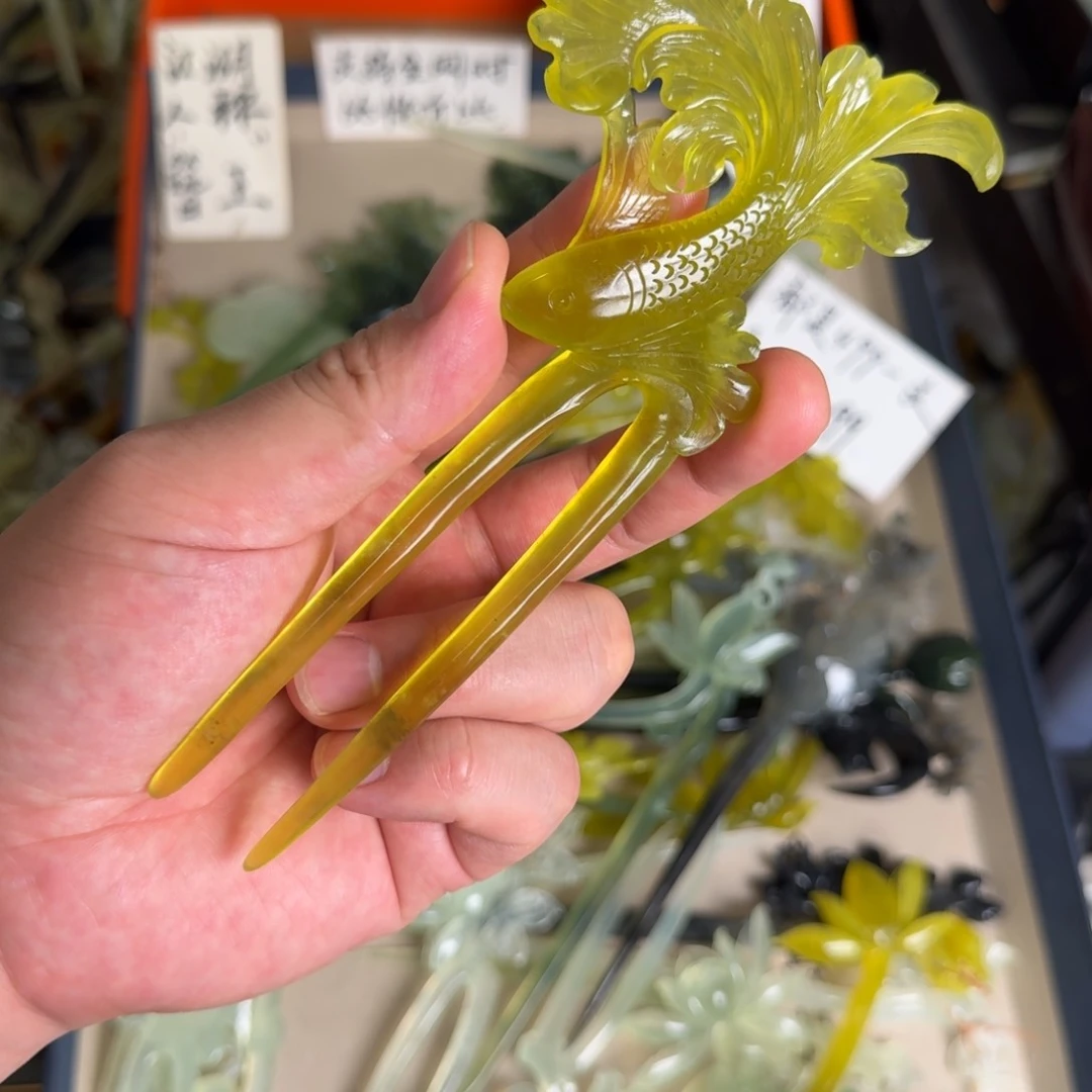 岫玉发饰未镶嵌岫玉发簪就是好看