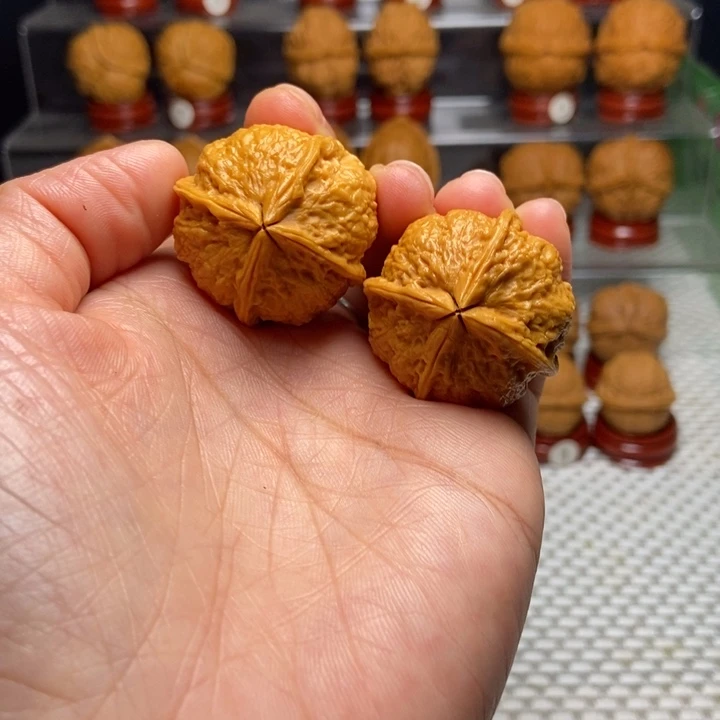 把件文玩核桃45小四喜四棱