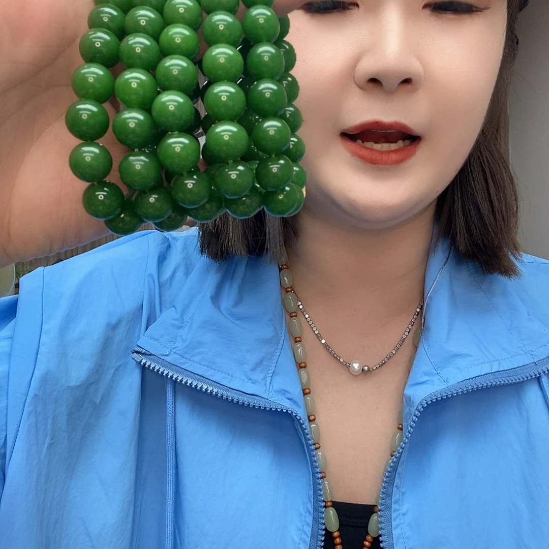 未镶嵌蛇纹石玉手链