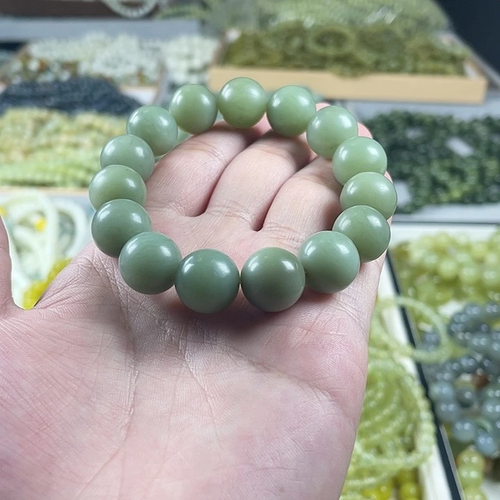 蛇纹石玉未镶嵌手链