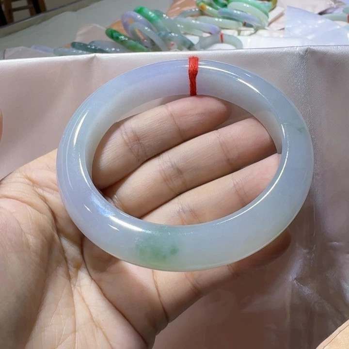 未镶嵌手镯翡翠60.8正圈