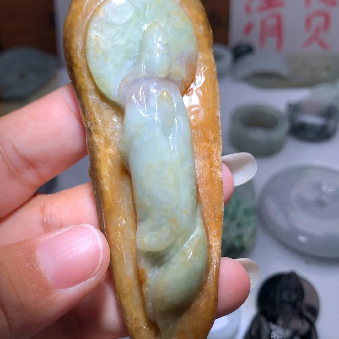 翡翠未镶嵌颈饰保真天然A货翡翠