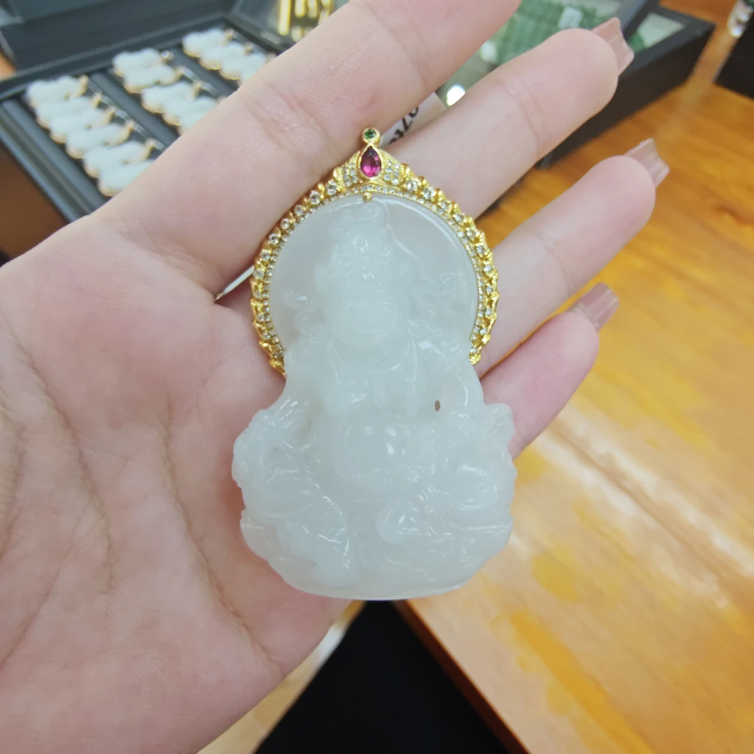 【星光村小飞DM43】和田玉财神吊坠