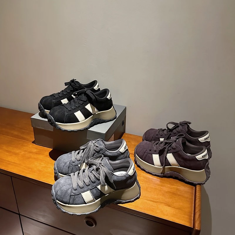 TS/TS休闲鞋2025秋季新款户外百搭潮流增高厚底系带老爹鞋