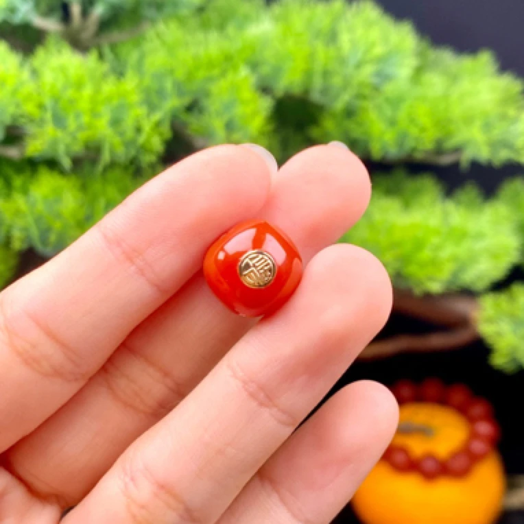 南红13*12老型镶嵌金标直播间选购多样性发一