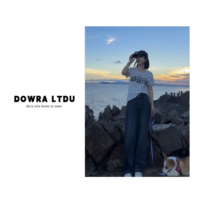 朵拉【漫游者】2025年秋季新款圆领AD简约百搭短袖T恤女016-90921