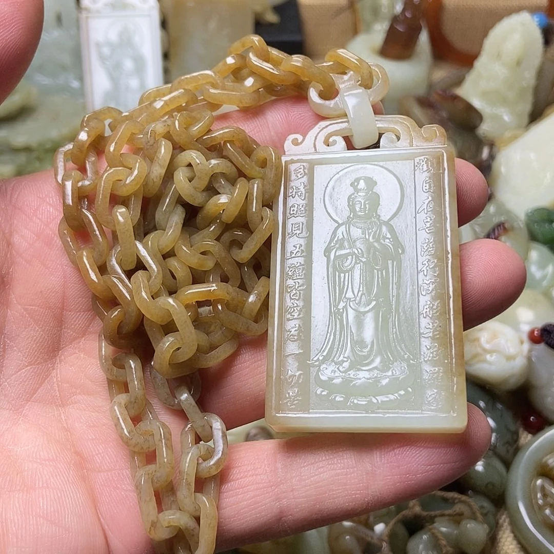 和田玉挂件未镶嵌松*