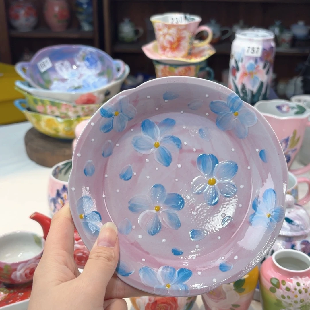 景德镇手绘高温釉下彩陶瓷茶具