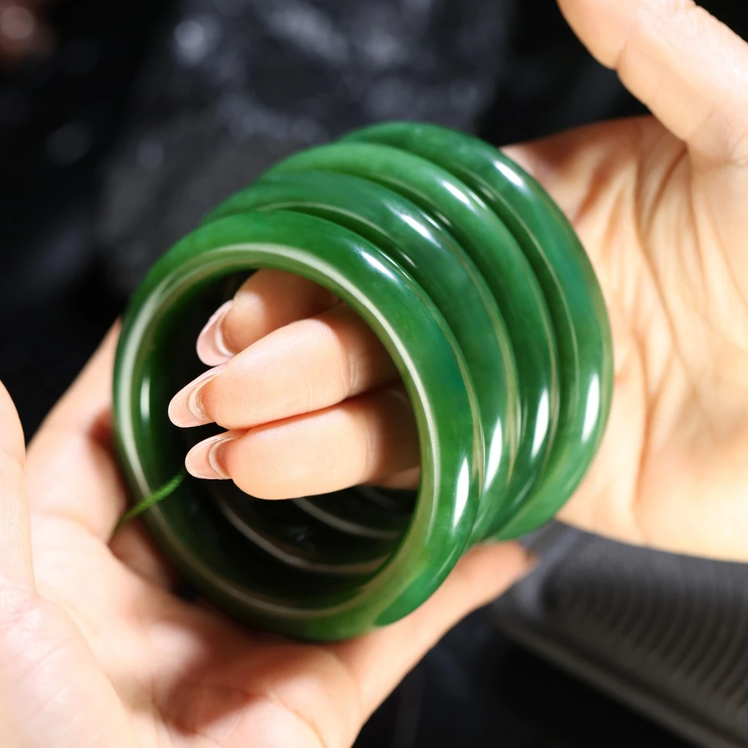 小家碧玉/和田玉碧玉手镯（多样性发其一）