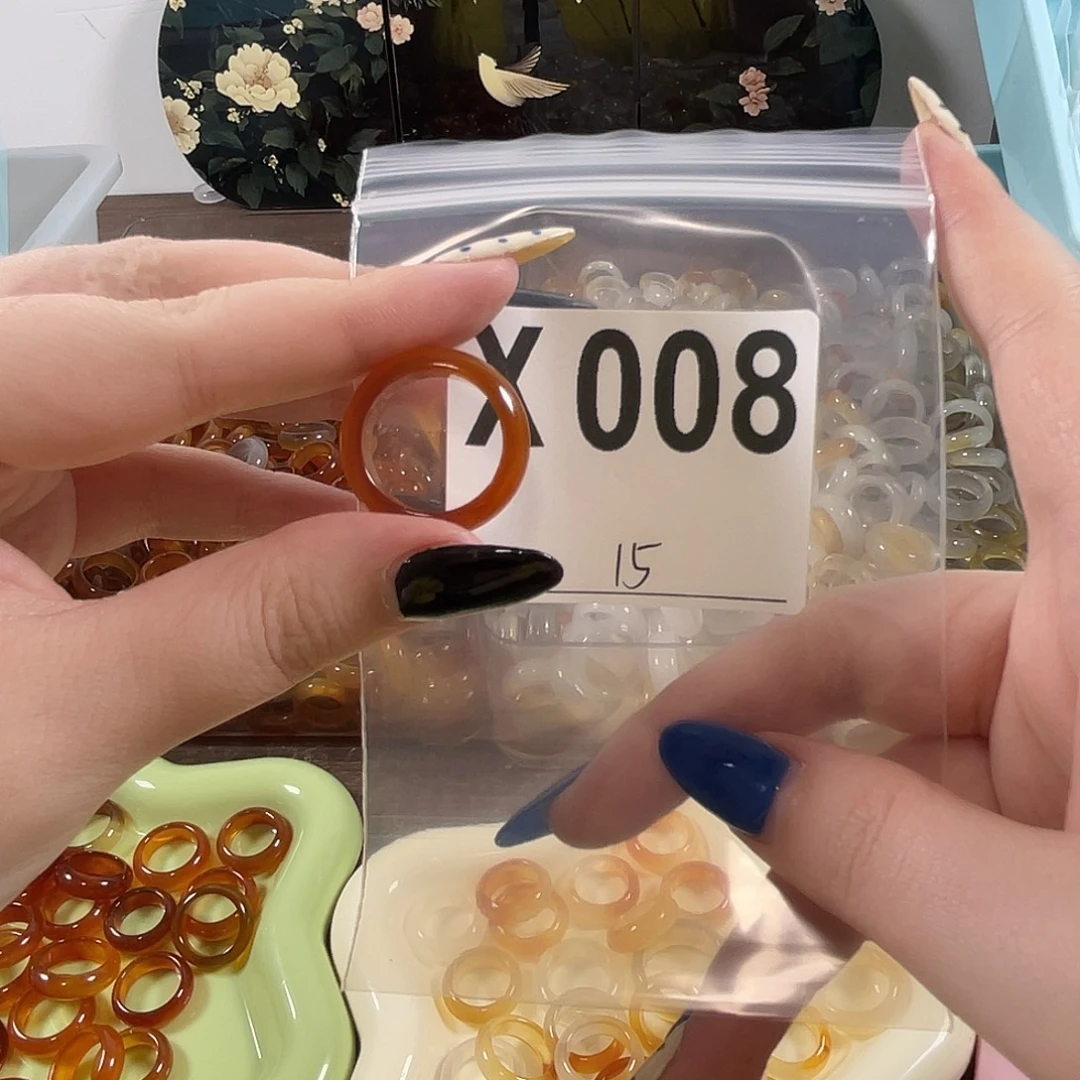 玛瑙/玉髓未镶嵌戒指008