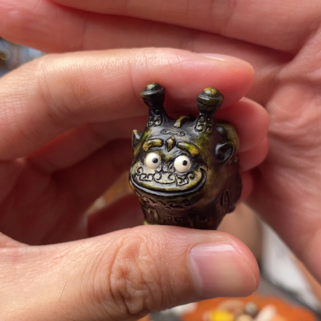 恩***斯木方颜竹木艺术把件
