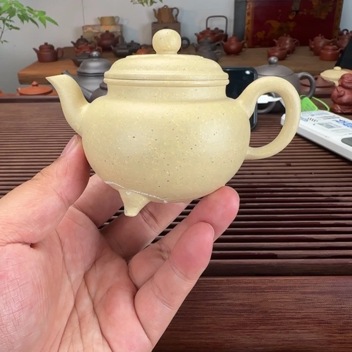 拉***月紫砂茶壶微瑕本绿