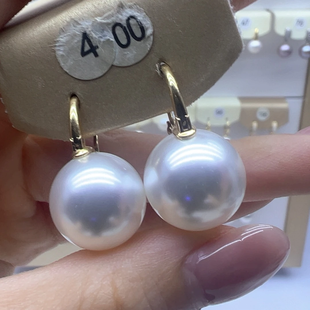 银S925镶嵌淡水珍珠耳饰