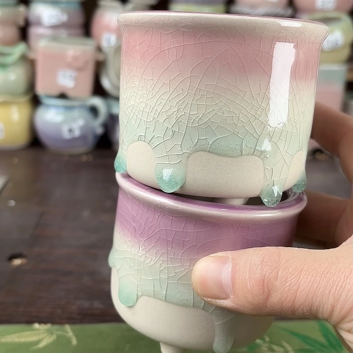 红陶量货/口高深浅搭配发2个