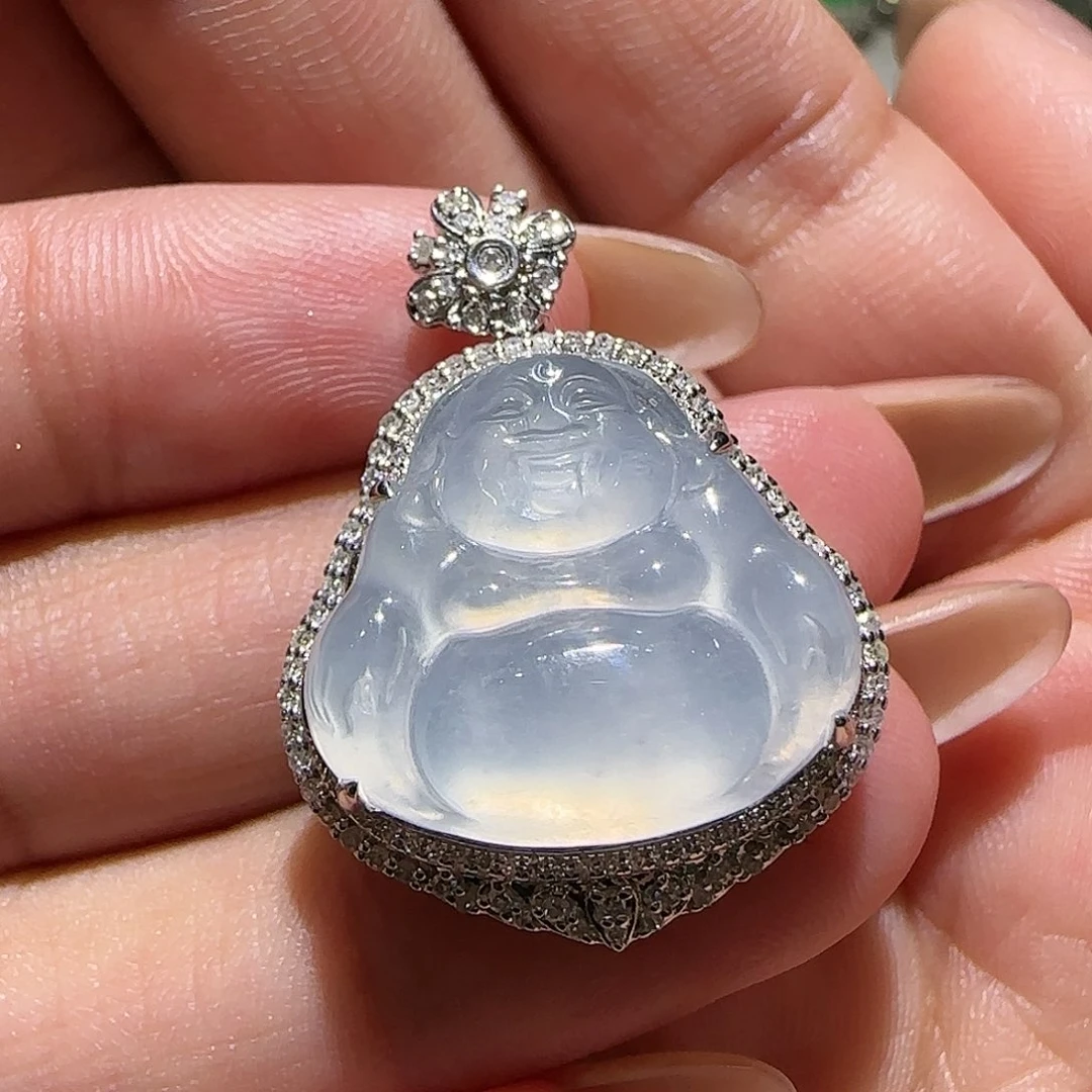 【闪购商品】颈饰18K金镶嵌翡翠天然