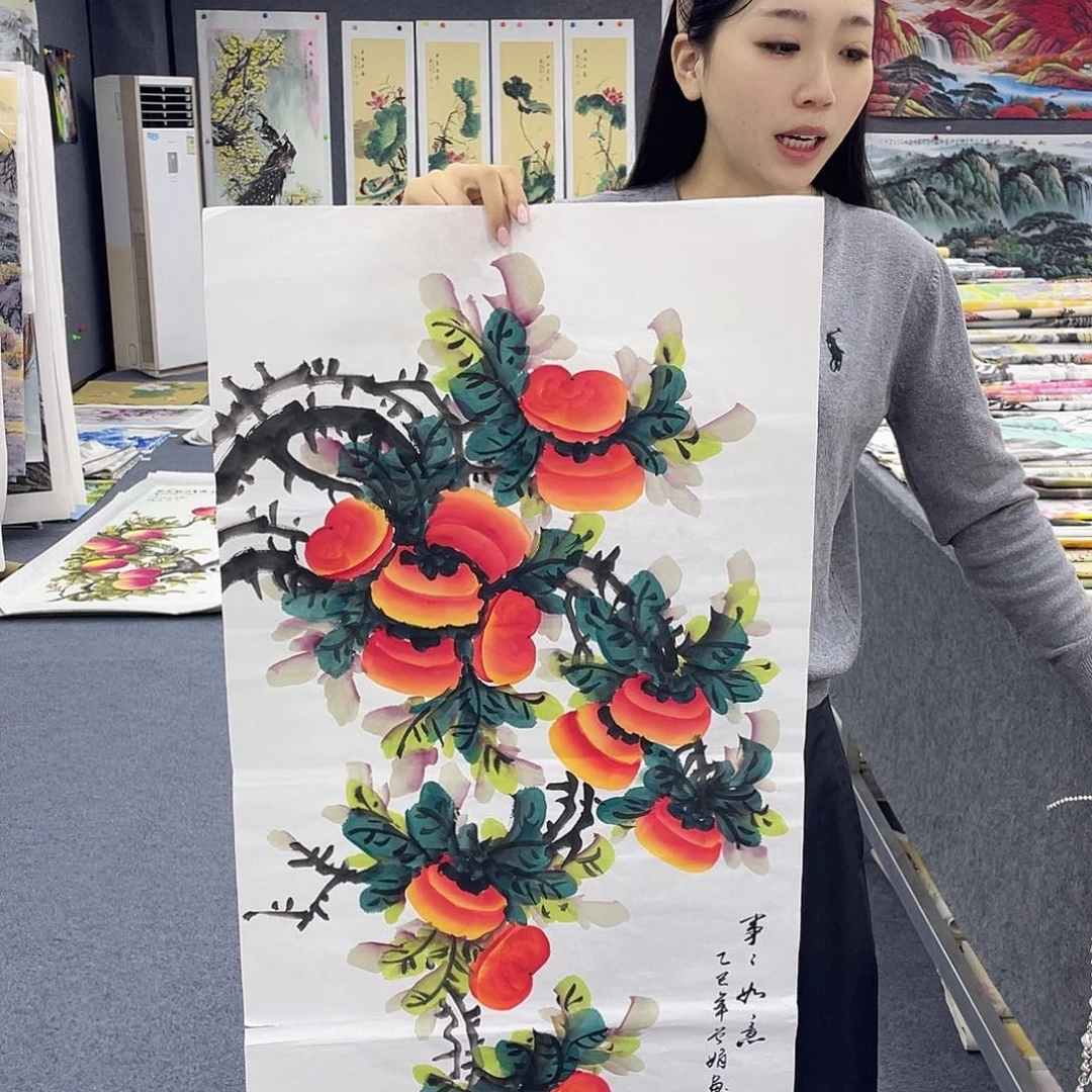 国画作品小姐姐放漏…