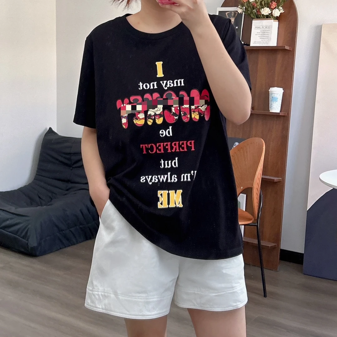 【咔咔】奇奇妙妙屋- 短袖圆领卡通字母印花T恤夏季白色简约K0256